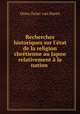 Recherches historiques sur l`tat de la religion chrtienne au Japon relativement la nation ., Onno Zwier van Haren 