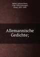 Allemannische Gedichte;, 