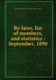 By-laws, list of members, and statistics : September, 1890, Massachusetts Homoeopathic Medical Society 