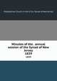 Minutes of the . annual session of the Synod of New Jersey. 1839, Presbyterian Church in the U.S.A. Synod of New Jersey 