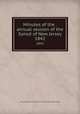 Minutes of the . annual session of the Synod of New Jersey. 1842, Presbyterian Church in the U.S.A. Synod of New Jersey 