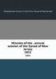 Minutes of the . annual session of the Synod of New Jersey. 1851, Presbyterian Church in the U.S.A. Synod of New Jersey 