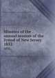 Minutes of the . annual session of the Synod of New Jersey. 1852, Presbyterian Church in the U.S.A. Synod of New Jersey 