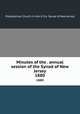 Minutes of the . annual session of the Synod of New Jersey. 1880, Presbyterian Church in the U.S.A. Synod of New Jersey 