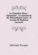 Le Chambre bleue : Djoumane : Le manuscrit du Wittembach Louis : Il viccolo di Madame Lucrezia, 