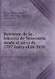 Resumen de la historia de Venezuela desde el ano de 1797 hasta el de 1830, 