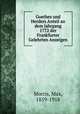 Goethes und Herders Anteil an dem Jahrgang 1772 der Frankfurter Gelehrten Anzeigen, Morris, Max, 1859-1918 