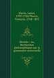 Herms : ou, Recherches philosophiques sur la grammaire universelle, 