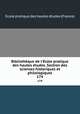 Bibliothque de l`cole pratique des hautes tudes. Section des sciences historiques et philologiques. 174, 