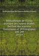 Bibliothque de l`cole pratique des hautes tudes. Section des sciences historiques et philologiques. 208-209, 