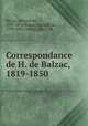 Correspondance de H. de Balzac, 1819-1850, 
