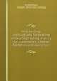 Milk testing; instructions for testing milk and dividing money for creameries, cheese factories and dairymen, Schoenman, Adolph. [from old catalog] 