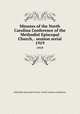 Minutes of the North Carolina Conference of the Methodist Episcopal Church, . session serial. 1919, Methodist Episcopal Church. North Carolina Conference 