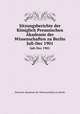 Sitzungsberichte der Kniglich Preussischen Akademie der Wissenschaften zu Berlin. Juli-Dec 1901, Deutsche Akademie der Wissenschaften zu Berlin 