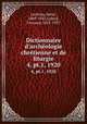 Dictionnaire d`archologie chrtienne et de liturgie. 4, pt.1, 1920, Leclercq, Henri, 1869-1945,Cabrol, Fernand, 1855-1937 