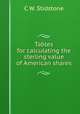 Tables for calculating the sterling value of American shares, C W. Stidstone 