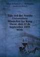 Tale ved det Norske Universitets Mindefest for Kong Oscar, den 22 de September 1859. With ., Johan Sebastian C . Welhaven, Andreas Munch 
