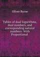 Tables of dual logarithms, dual numbers, and corresponding natural numbers: With Proportional ., Oliver Byrne 
