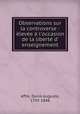 Observations sur la controverse : leve l`occasion de la libert d` enseignement, Affre, Denis Auguste, 1793-1848 
