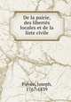 De la pairie, des liberts locales et de la liste civile, 