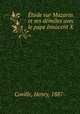 tude sur Mazarin et ses dmles avec le pape Innocent X, Coville, Henry, 1887- 