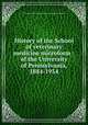 History of the School of veterinary medicine microform : of the University of Pennsylvania, 1884-1934, University of Pennsylvania. School of Veterinary Medicine 