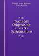 Tractatus Origenis de Libris Ss. Scripturarum, 