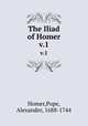 The Iliad of Homer. v.1, Homer,Pope, Alexander, 1688-1744 
