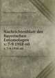 Nachrichtenblatt der Bayerischen Entomologen. v. 7-9 1958-60, 
