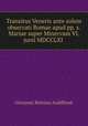 Transitus Veneris ante solem observati Romae apud pp. s. Mariae super Minervam VI. junii MDCCLXI ., Giovanni Battista Audiffredi 