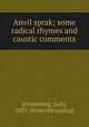 Anvil sprak; some radical rhymes and caustic comments, [Greenberg, Jack], 1882- [from old catalog] 