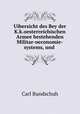 Uibersicht des Bey der K.k.oesterreichischen Armee bestehenden Militar-oeconomie-systems, und ., Carl Bundschuh 