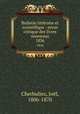 Bulletin littraire et scientifique : revue critique des livres nouveaux. 1836, 