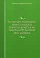 Universae matheseos brevis institutio theorico-practica ex operibus PP. Societas Jesu collecta., Johannes Baptista Planck 