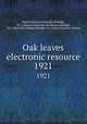 Oak leaves electronic resource. 1921, Baptist Female University (Raleigh, N.C.),Baptist University for Women (Raleigh, N.C.),Meredith College (Raleigh, N.C.),Open Content Alliance 