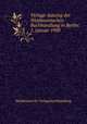 Verlags-katalog der Weidmannschen Buchhandlung in Berlin: 1. Januar 1900, Weidmannsche Verlagsbuchhandlung 