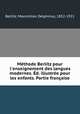 Mthode Berlitz pour l`enseignement des langues modernes. d. illustre pour les enfants. Partie franaise, Berlitz, Maximilian Delphinus, 1852-1921 