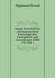 Imago. Zeitschrift fr psychoanalytische Psychologie ihre Grenzgebiete und Anwendungen XXIII 1937 Heft 1, Sigmund Freud 