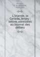 L`Irlande, le Canada, Jersey : lettres adresses au Journal des dbats, Molinari, G. de (Gustave), 1819-1912 