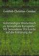 Vollstndiges Wrterbuch zu Xenophons Kyropdie: Mit besonderer Rcksicht auf die Erklrung der ., Gottlieb Christian Crusius 