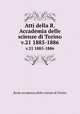 Atti della R. Accademia delle scienze di Torino. v.21 1885-1886, Reale accademia delle scienze di Torino 