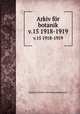 Arkiv fr botanik. v.15 1918-1919, Kungl. Svenska vetenskapsakademien 