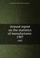 Annual report on the statistics of manufactures . 1907, Massachusetts. Dept. of Labor and Industries 