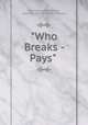 "Who Breaks - Pays" ., Henrietta Camilla Jenkin, Henrietta Camilla (Jackson ) [Jenkin 