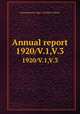 Annual report. 1920/V.1,V.3, Massachusetts. Dept. of Public Utilities 