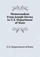Memorandum From Joseph Davies to U.S. Department of State, U.S. Department of State 