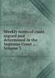 Weekly notes of cases argued and determined in the Supreme Court ., Volume 3, Pennsylvania. Supreme Court, United States. Circuit Court (3rd Circuit), United States. District Court (Pennsylvania : Eastern District) 
