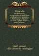 Who`s who in dentistry; biographical sketches of prominent dentists in the United States and Canada, Greif, Samuel, 1890- [from old catalog] ed 