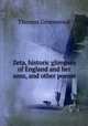 Zeta, historic glimpses of England and her sons, and other poems, Thomas Greenwood 