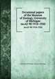 Occasional papers of the Museum of Zoology, University of Michigan. no.62-90 1918-1920, University of Michigan. Museum of Zoology 